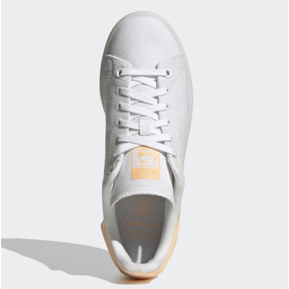 Adidas Stan Smith PrimeBlue Cyrstle White/ Acid Orange NIB SZ 9 - Picture 3 of 14